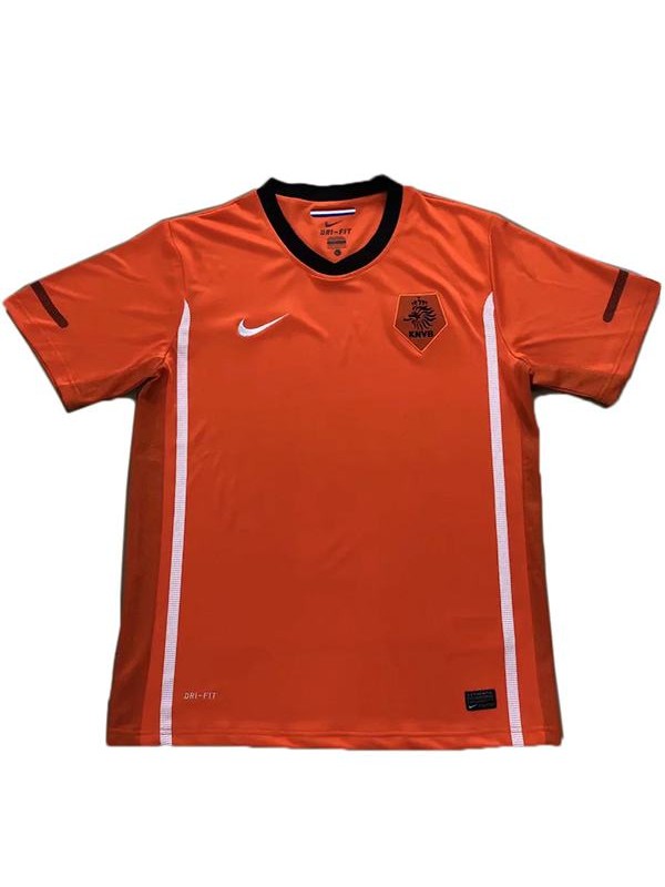 Netherlands home retro soccer jersey match men's first sportwear football shirt 2010